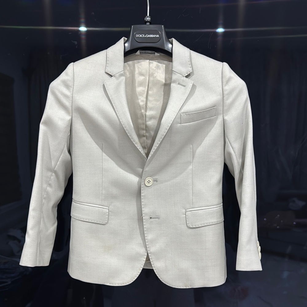 Dolce & Gabbana Cream Sport Coat with Classic Tailoring